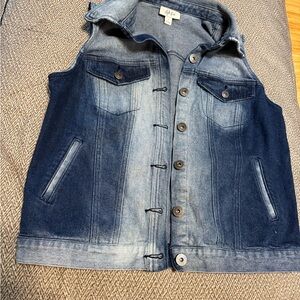 Style & Co. Blue Denim Vest